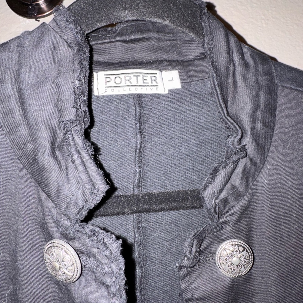 Porter Collective Alchemy Women's Black Military Style jacket size Large - Picture 2 of 3
